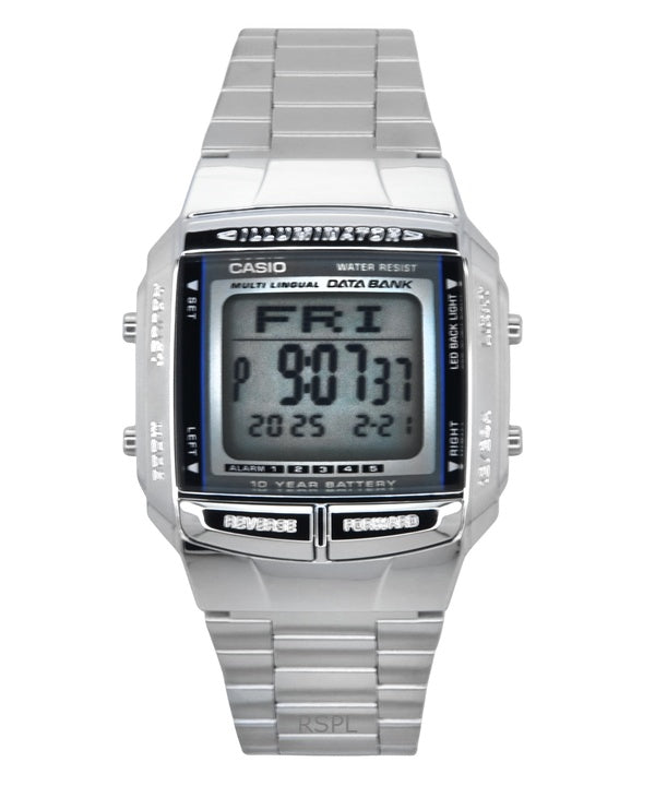 Casio Data Bank Illuminator dobbelt tid Alarm Digital DB-360-1A Herreur