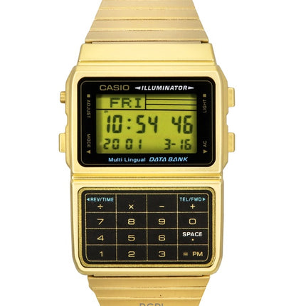 Casio Digital rustfrit stål Data Bank flersprogede DBC-611 G-1DF DBC-611 G-1 Herreur