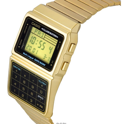 Casio Digital rustfrit stål Data Bank flersprogede DBC-611 G-1DF DBC-611 G-1 Herreur