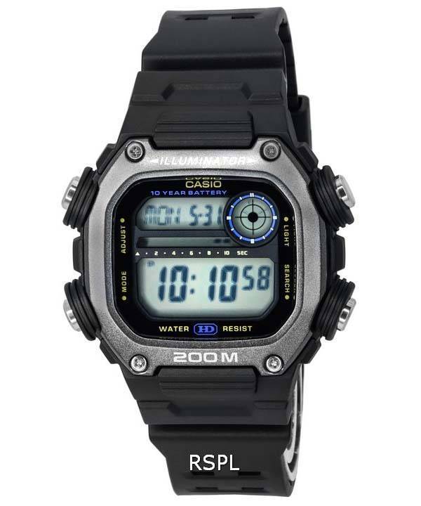 Casio Digital Sports Resin Rem Quartz DW-291HX-1A DW291HX-1 200M herreur