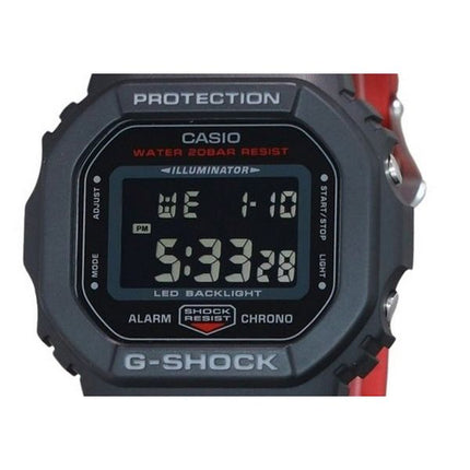 Casio G-Shock Digital Resin Rem Quartz DW-5600UHR-1 200M herreur