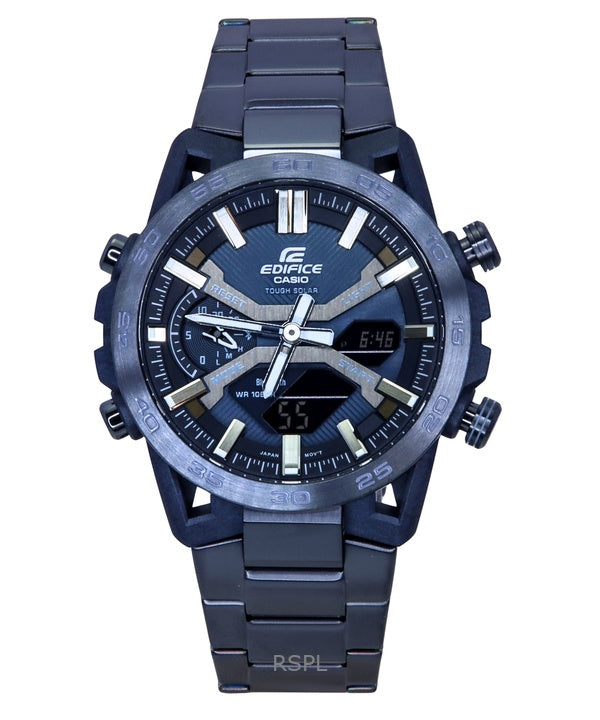 Casio Edifice Analog Digital Cool Blue Edition Smartphone Link Blue Dial Solar ECB-2000CB-2 100M herreur