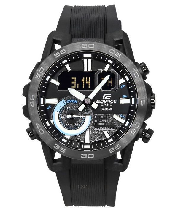 Casio Edifice Sospensione Smartphone Link Bluetooth Analog Digital Black Dial Quartz ECB-40PB-1A 100M herreur