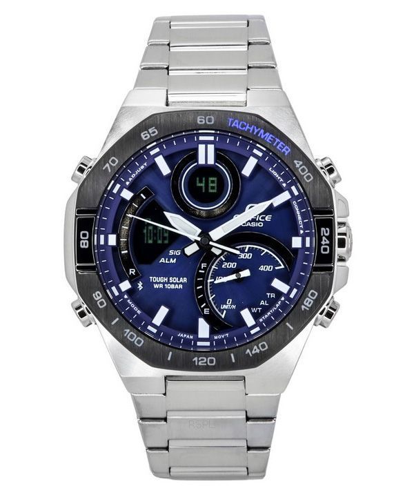 Casio Edifice Analog Digital Mobile Link Blue Dial Tough Solar ECB-950DB-2A 100M herreur