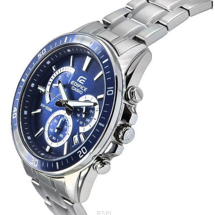 Casio Edifice Analog Standard Chronograph Rustfrit Stål Blå Urskive Quartz EFR-552D-2A 100M herreur