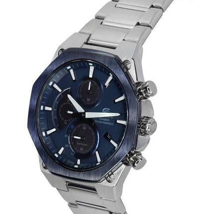 Casio Edifice Analog Slim Line Med Sapphire Crystal Chronograph Blue Dial Solar EFS-S570DB-2A 100M herreur