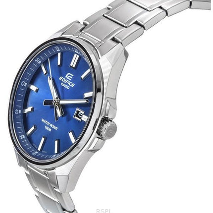 Casio Edifice Analog Stainless Steel Blue Dial Quartz EFV-150D-2A 100M herreur