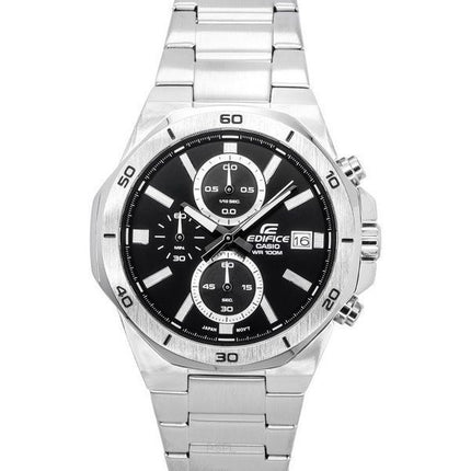 Casio Edifice Classic Standard Chronograph Analog Black Dial Quartz EFV-640D-1A 100M herreur