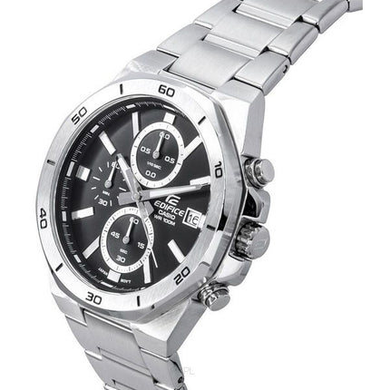 Casio Edifice Classic Standard Chronograph Analog Black Dial Quartz EFV-640D-1A 100M herreur