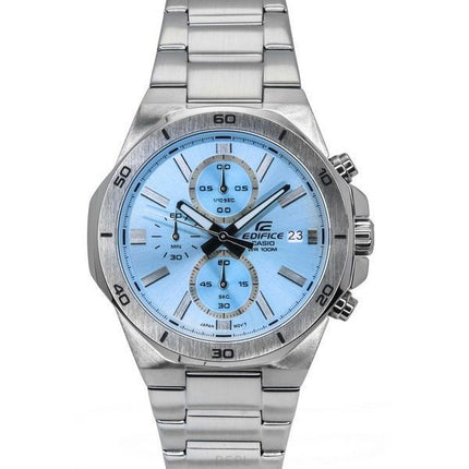 Casio Edifice Standard Chronograph Analog rustfrit stål Blue Dial Quartz EFV-640D-2BV 100M herreur