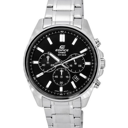 Casio Edifice Standard Chronograph Rustfrit Stål Sort Urskive Quartz EFV-650D-1A 100M herreur