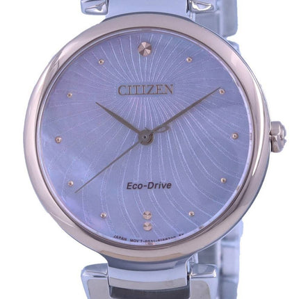 Citizen Pearl of Pearl urskive tofarvet rustfrit stÃ¥l Eco-Drive EM0854-89Y kvinders ur