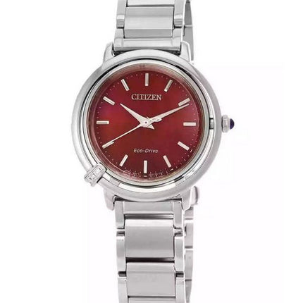 Citizen L Eco-Drive rustfrit stål rød skive EM1090-78X dameur