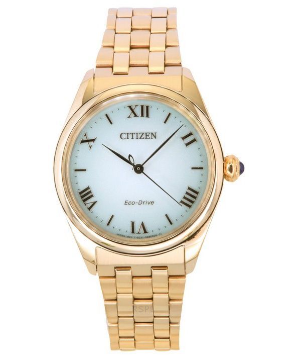 Citizen L Rose Gold Tone Rustfrit Stål Lysegrøn Urskive Eco-Drive EM1143-81X Dameur