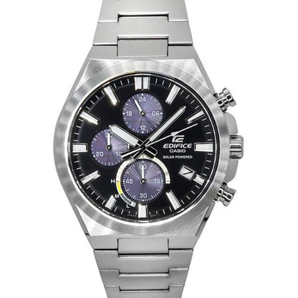 Casio Edifice Analog Chronograph Rustfrit Stål Sort Urskive Solar EQS-950D-1A 100M herreur