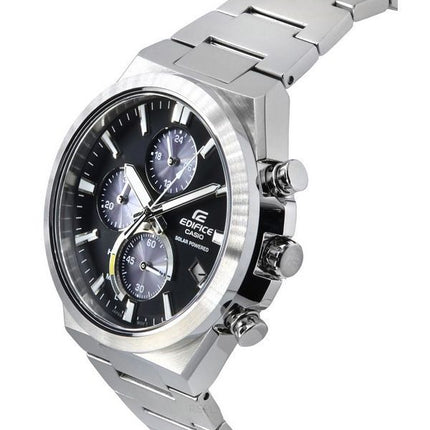 Casio Edifice Analog Chronograph Rustfrit Stål Sort Urskive Solar EQS-950D-1A 100M herreur