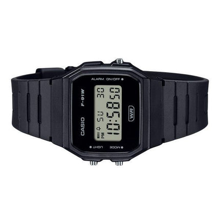 Casio POP digital sort biobaseret harpiksrem Quartz F-91WB-1A unisex ur