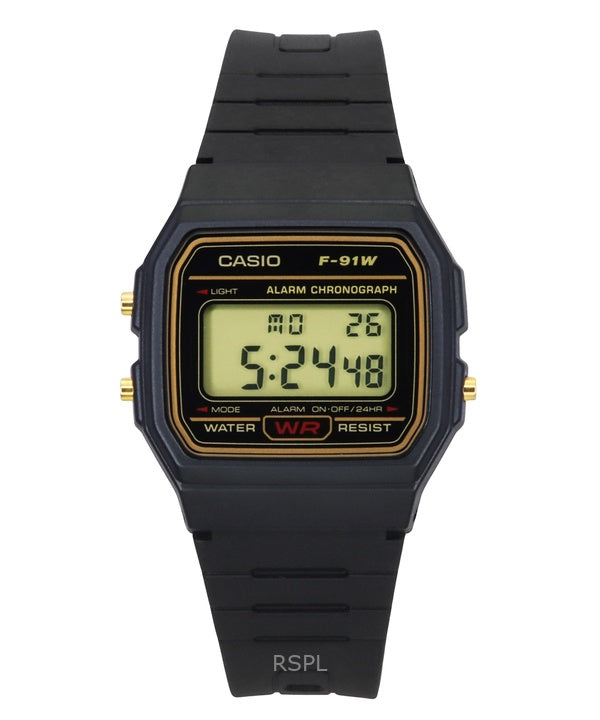 Casio Alarm Chronograph Digital F-91WG-9S Herreur