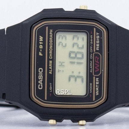 Casio Alarm Chronograph Digital F-91WG-9S Herreur