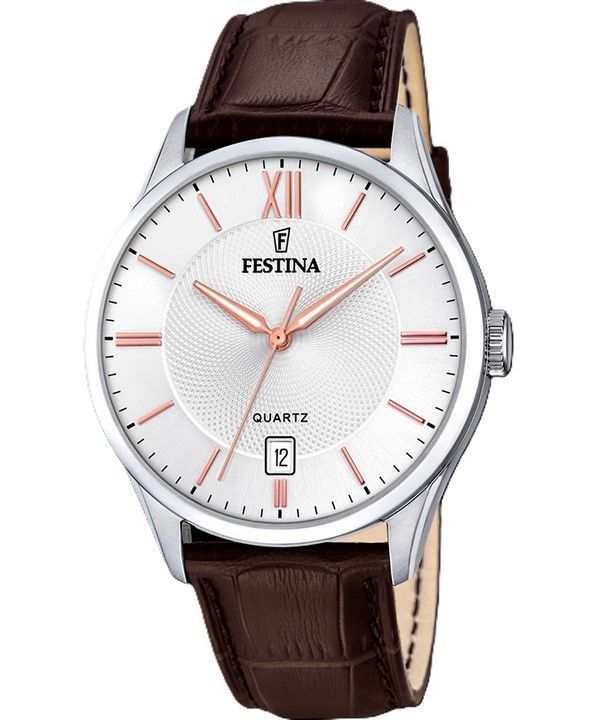 Festina Classics læderrem White Dial Quartz F20426-4 herreur