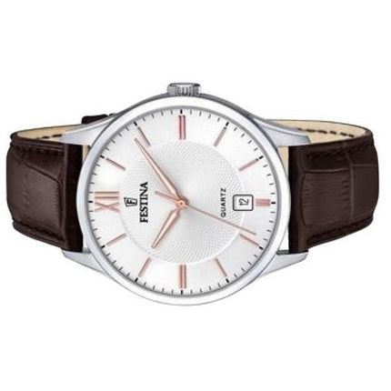 Festina Classics læderrem White Dial Quartz F20426-4 herreur