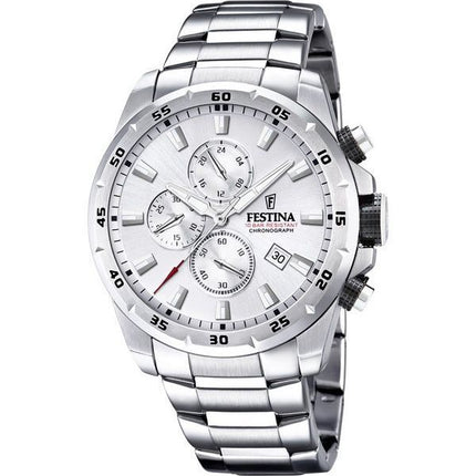 Festina Chrono Sport rustfrit stål Sølvskive Quartz F20463-1 100M herreur