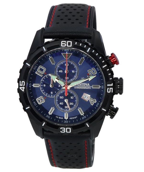 Festina Sport Chronograph Blue Dial Quartz F20519-2 F205192 100M herreur