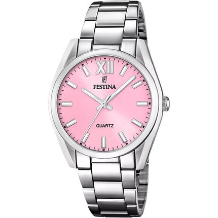 Festina Boyfriend Rustfrit Stål Pink Urskive Quartz F20622-M Dameur