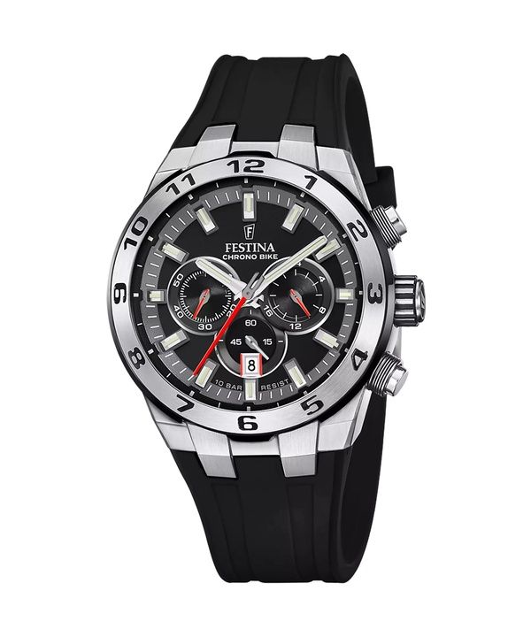 Festina Chrono cykel gummirem Black Dial Quartz F20671-6 100M herreur