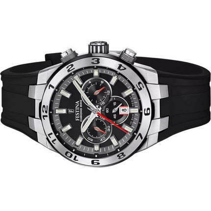 Festina Chrono cykel gummirem Black Dial Quartz F20671-6 100M herreur