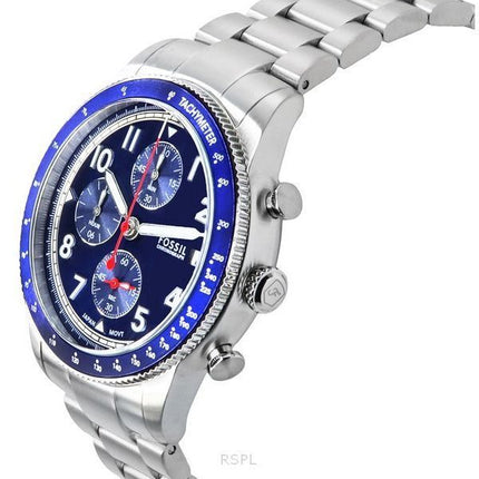 Fossil Sport Tourer Chronograph rustfrit stål Blue Dial Quartz FS6047 herreur