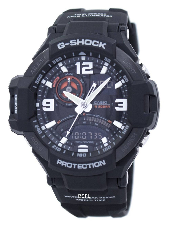 Casio G-Shock GRAVITYMASTER Twin Sensor GA-1000-1A Herreur