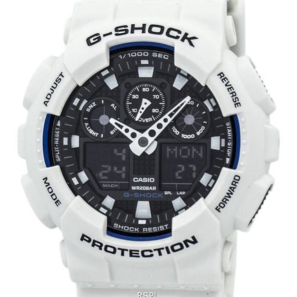 Casio G-Shock World tid hvid Analog Digital GA-100B-7A Herre ur