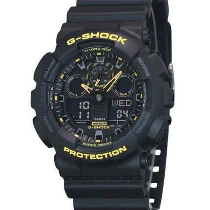 Casio G-Shock Advarsel Gul analog digital harpiksrem Sort skive GA-100CY-1A 200M herreur