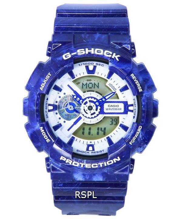 Casio G-Shock Porcelæn Analog Digital Quartz GA-110BWP-2A GA110BWP-2 200M herreur