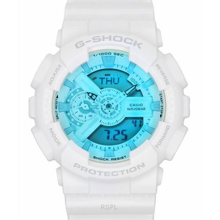 Casio G-Shock Analog Digital Hvid Resin-rem Flerfarvet Urskive Quartz GA-110TL-7A 200M herreur