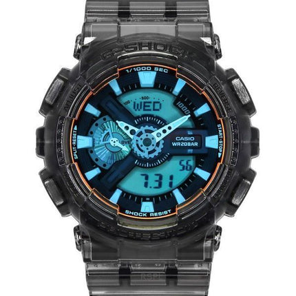 Casio G-Shock Analog Digital Transparent Sort Harpiksrem Flerfarvet Urskive Quartz GA-110TLS-8A 200M herreur