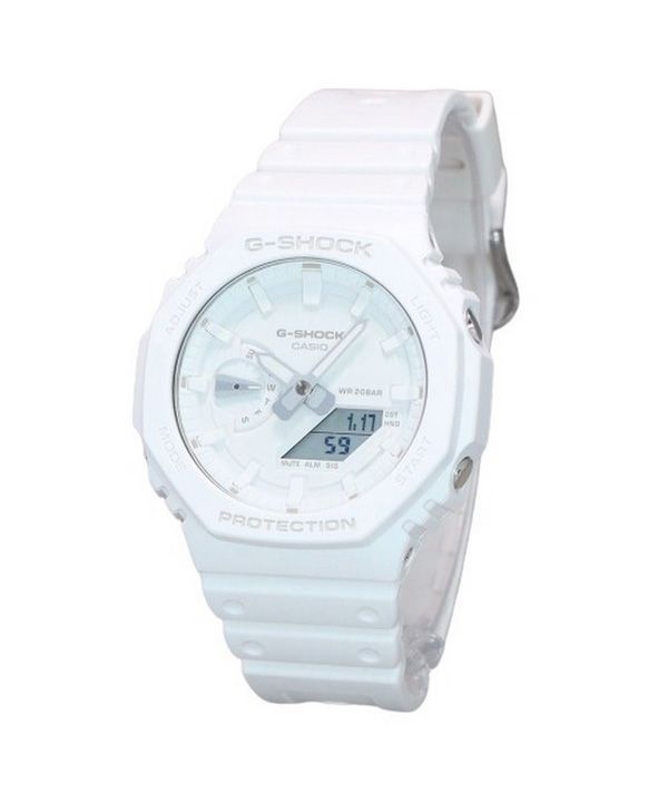 Casio G-Shock tone-i-tone analog digital harpiksrem White Dial Quartz GA-2100-7A7 herreur