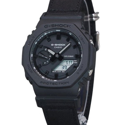 Casio G-Shock Analog Digital Eco Cloth Rem Black Dial Quartz GA-2100BCE-1A 200M herreur