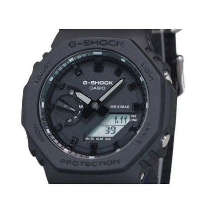 Casio G-Shock Analog Digital Eco Cloth Rem Black Dial Quartz GA-2100BCE-1A 200M herreur