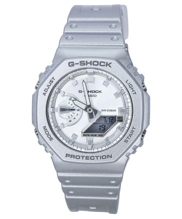 Casio G-Shock Analog Digital Retrofuture Series Metallic Silver Quartz GA-2100FF-8A 200M herreur