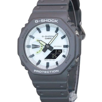 Casio G-Shock Hidden Glow Series Analog Digital Bio Based Resin Rem White Dial Quartz GA-2100HD-8A 200M herreur