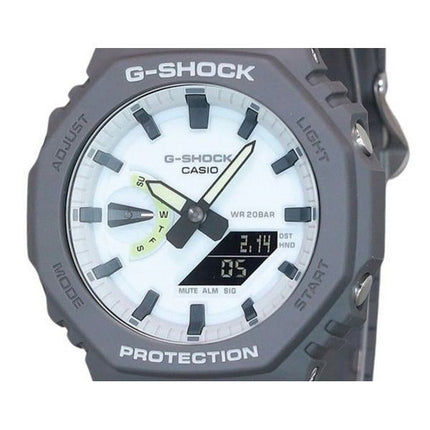 Casio G-Shock Hidden Glow Series Analog Digital Bio Based Resin Rem White Dial Quartz GA-2100HD-8A 200M herreur