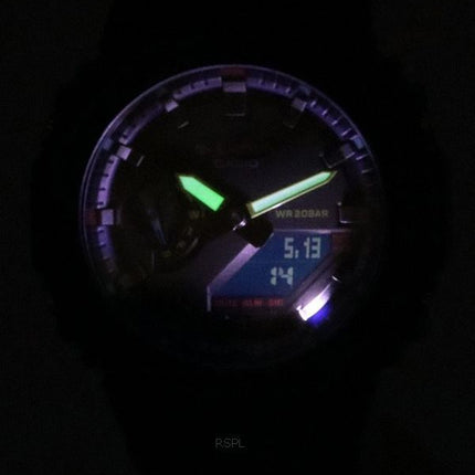 Casio G-Shock Virtual Rainbow Analog Digital Quartz GA-2100RGB-1A GA2100RGB-1 200M herreur