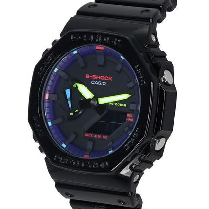 Casio G-Shock Virtual Rainbow Analog Digital Quartz GA-2100RGB-1A GA2100RGB-1 200M herreur