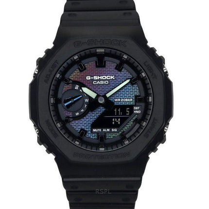 Casio G-Shock Analog Digital Bio-baseret harpiksrem Flerfarvet Urskive Quartz GA-2100RW-1A 200M herreur