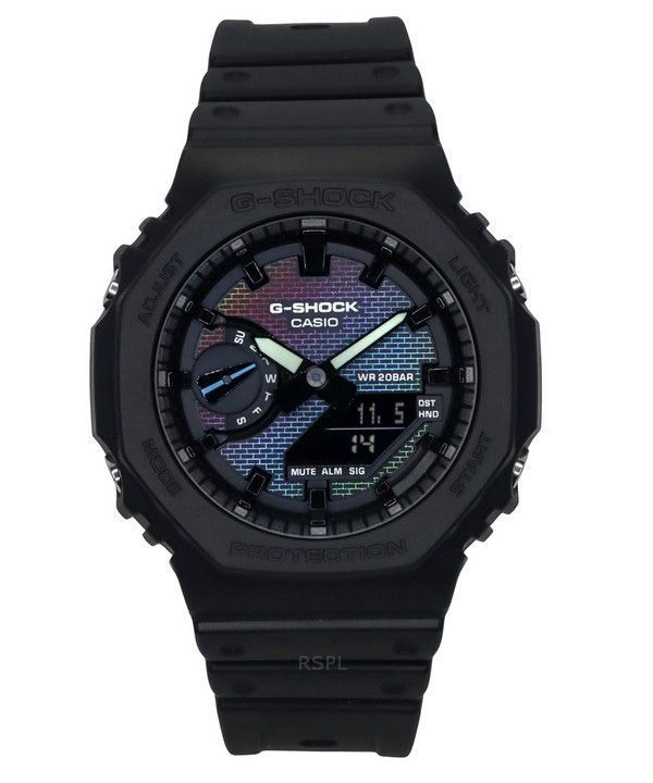 Casio G-Shock Analog Digital Bio-baseret harpiksrem Flerfarvet Urskive Quartz GA-2100RW-1A 200M herreur