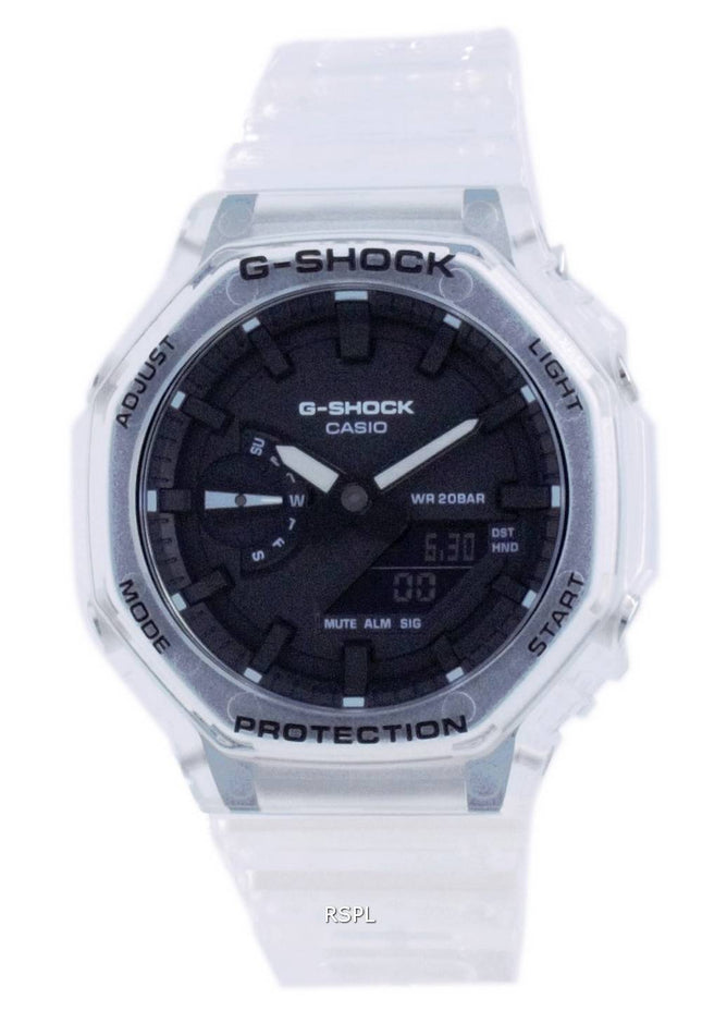 Casio G-Shock Skelet Transparent Diver's Analog Digital Quartz GA-2100SKE-7A GA2100SKE-7 200M Herreur