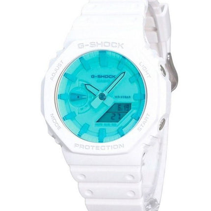 Casio G-Shock Analog Digital Hvid Resin Rem Multicolor Urskive Quartz GA-2100TL-7A 200M herreur