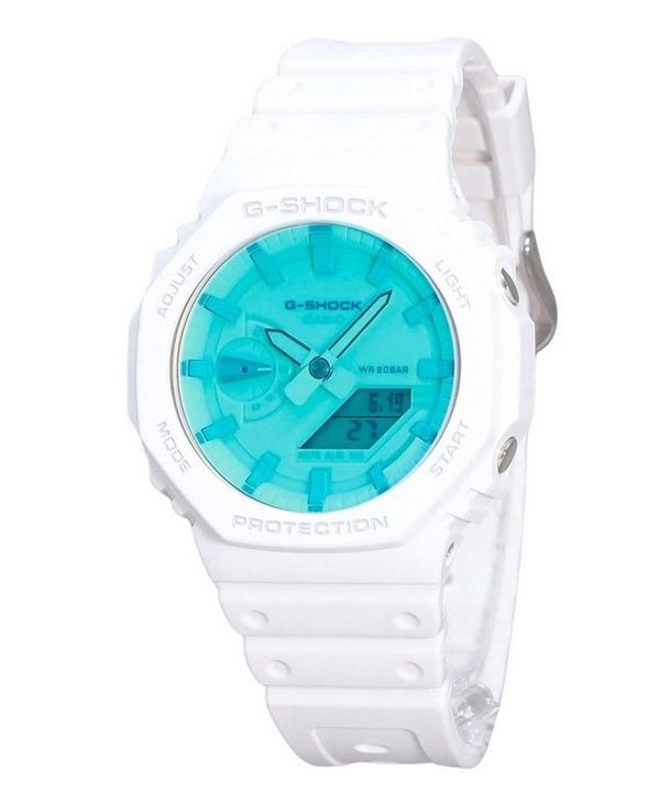 Casio G-Shock Analog Digital Hvid Resin Rem Multicolor Urskive Quartz GA-2100TL-7A 200M herreur